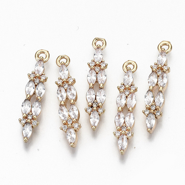 PandaHall Brass Micro Pave Cubic Zirconia Pendants, Light Gold, Long-Lasting Plated, Cadmium Free & Lead Free, Clear, 22x4.5x2mm, Hole...
PandaHall Brass Micro Pave Cubic Zirconia Pendants, Light Gold, Long-Lasting Plated, Cadmium Free & Lead Free, Clear, 22x4.5x2mm, Hole...
