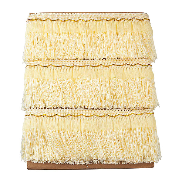 PandaHall Polyester Tassel Fringe Trimming, Curtain Decoration, Costume Accessories, Light Goldenrod Yellow, 100x1mm, 12m/card Polyester...
PandaHall Polyester Tassel Fringe Trimming, Curtain Decoration, Costume Accessories, Light Goldenrod Yellow, 100x1mm, 12m/card Polyester...