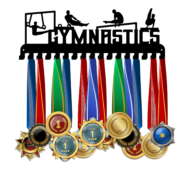 PandaHall Sport Theme Iron Medal Holder Frame, Medals Display Hanger Rack, 17 Hooks, with Screws, Gymnastics Pattern, 150x400mm Iron Sports
PandaHall Sport Theme Iron Medal Holder Frame, Medals Display Hanger Rack, 17 Hooks, with Screws, Gymnastics Pattern, 150x400mm Iron Sports