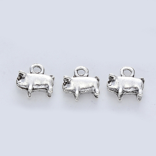 PandaHall Tibetan Style Alloy Pendants, Cadmium Free & Lead Free, Pig, Antique Silver, 11x11.5x5mm, Hole: 2mm, about 333pcs/500g Alloy Pig
PandaHall Tibetan Style Alloy Pendants, Cadmium Free & Lead Free, Pig, Antique Silver, 11x11.5x5mm, Hole: 2mm, about 333pcs/500g Alloy Pig