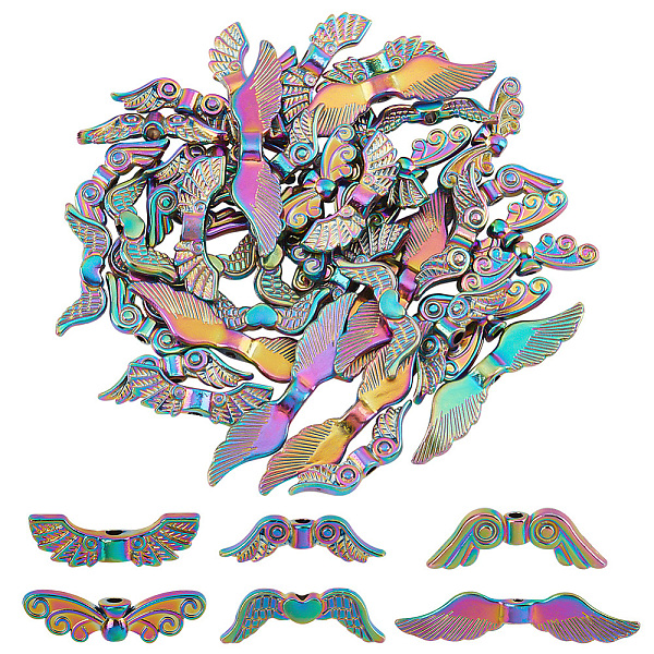 PandaHall DICOSMETIC 48Pcs 6 Styles Angle Wing Beads Fairy Wing Charm Beads Wing with Heart Beads Butterfly Shape Beads Rainbow Color Wings...
PandaHall DICOSMETIC 48Pcs 6 Styles Angle Wing Beads Fairy Wing Charm Beads Wing with Heart Beads Butterfly Shape Beads Rainbow Color Wings...