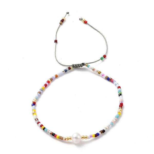 PandaHall Adjustable Nylon Cord Braided Bead Bracelets, with Japanese Seed Beads and Pearl, Colorful, 2 inch~2-3/4 inch(5~7.1cm) Nylon
PandaHall Adjustable Nylon Cord Braided Bead Bracelets, with Japanese Seed Beads and Pearl, Colorful, 2 inch~2-3/4 inch(5~7.1cm) Nylon