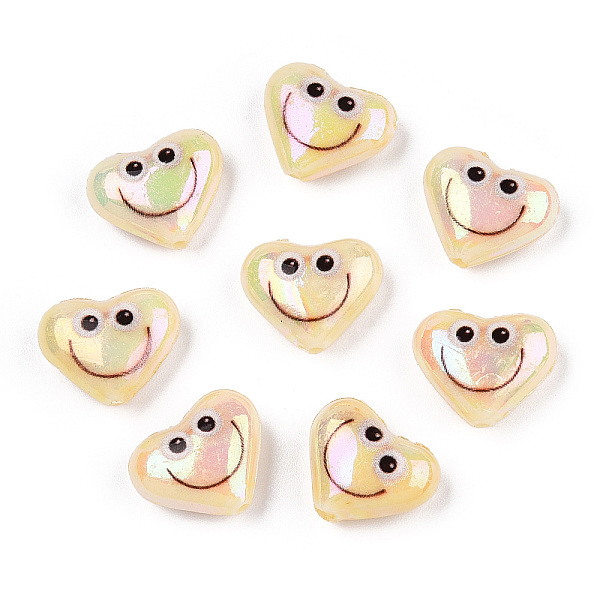 PandaHall Electroplate Opaque Acrylic Beads, Heart with Smiling Face Pattern, Light Khaki, 12.5x15x6.5mm, Hole: 1.2mm Acrylic Smiling Face
PandaHall Electroplate Opaque Acrylic Beads, Heart with Smiling Face Pattern, Light Khaki, 12.5x15x6.5mm, Hole: 1.2mm Acrylic Smiling Face