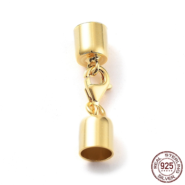 PandaHall 925 Sterling Silver Lobster Claw Clasps, with Cord Ends and 925 Stamp, Golden, 26mm, Inner Diameter: 5mm Sterling Silver
PandaHall 925 Sterling Silver Lobster Claw Clasps, with Cord Ends and 925 Stamp, Golden, 26mm, Inner Diameter: 5mm Sterling Silver