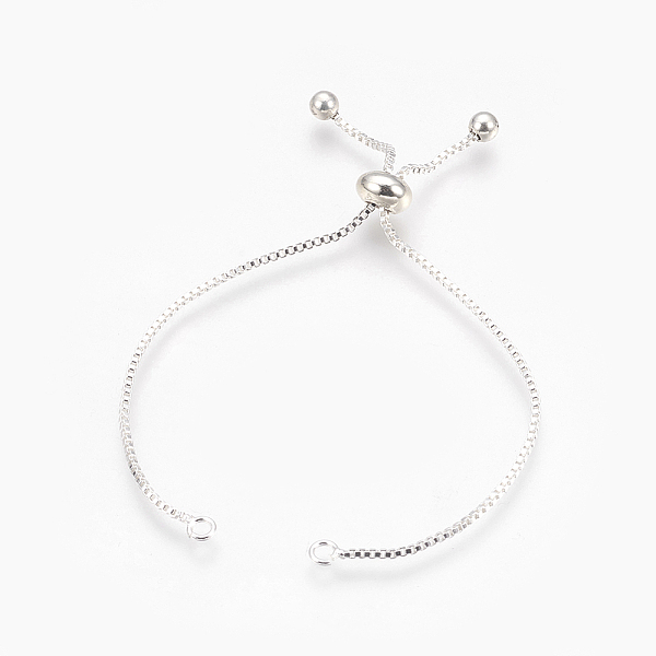 PandaHall Brass Box Chain Slider Bracelet Making, Silver, 3.54 inch(90mm), 1mm, Hole: 2mm Brass
PandaHall Brass Box Chain Slider Bracelet Making, Silver, 3.54 inch(90mm), 1mm, Hole: 2mm Brass