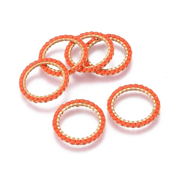 PandaHall MIYUKI & TOHO Handmade Japanese Seed Beads, with Golden Plated 304 Stainless Steel Link Rings, Loom Pattern, Ring/Circle, Orange..., Red
PandaHall MIYUKI & TOHO Handmade Japanese Seed Beads, with Golden Plated 304 Stainless Steel Link Rings, Loom Pattern, Ring/Circle, Orange..., Red
