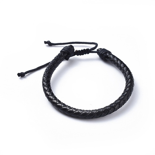 PandaHall Adjustable Leather Cord Braided Bracelets, with Nylon Thread Cord, Burlap Paking Pouches Drawstring Bags, Black, 2 inch~2-7/8 inch...
PandaHall Adjustable Leather Cord Braided Bracelets, with Nylon Thread Cord, Burlap Paking Pouches Drawstring Bags, Black, 2 inch~2-7/8 inch...