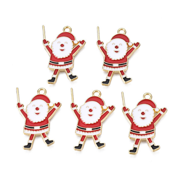PandaHall Rack Plating Alloy Enamel Pendants, Cadmium Free & Nickel Free & Lead Free, Light Gold, Santa Claus/Father Christmas, Dark Red...
PandaHall Rack Plating Alloy Enamel Pendants, Cadmium Free & Nickel Free & Lead Free, Light Gold, Santa Claus/Father Christmas, Dark Red...