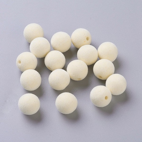 PandaHall Flocky Acrylic Beads, Half Drilled, Round, White, 10mm, Hole: 1.6mm Acrylic Round Yellow
PandaHall Flocky Acrylic Beads, Half Drilled, Round, White, 10mm, Hole: 1.6mm Acrylic Round Yellow
