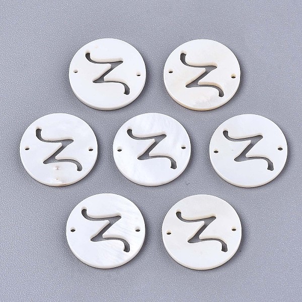 PandaHall Natural Freshwater Shell Links Connectors, Flat Round with Letter, Letter.Z, 14.5x1.5mm, Hole: 0.9mm Shell Letter Z
PandaHall Natural Freshwater Shell Links Connectors, Flat Round with Letter, Letter.Z, 14.5x1.5mm, Hole: 0.9mm Shell Letter Z