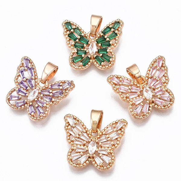 PandaHall Brass Micro Cubic Zirconia Pendants, Long-Lasting Plated, with Snap on Bails, Light Gold, Butterfly, Mixed Color, 14x16x3mm, Hole..., Multicolor
PandaHall Brass Micro Cubic Zirconia Pendants, Long-Lasting Plated, with Snap on Bails, Light Gold, Butterfly, Mixed Color, 14x16x3mm, Hole..., Multicolor