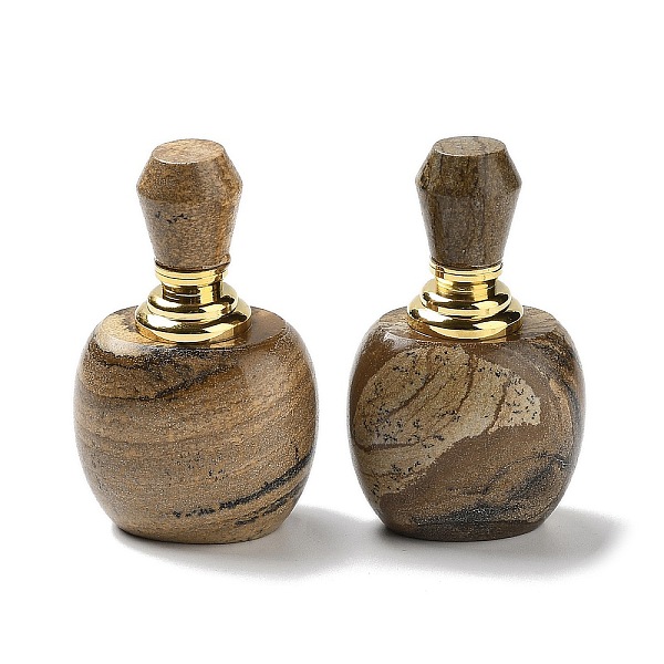 PandaHall Natural Picture Jasper Bottles, with Golden 304 Stainless Steel Findings, SPA Aromatherapy Essemtial Oil Empty Bottle...
PandaHall Natural Picture Jasper Bottles, with Golden 304 Stainless Steel Findings, SPA Aromatherapy Essemtial Oil Empty Bottle...