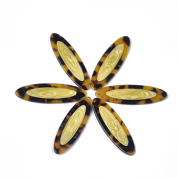 PandaHall Cellulose Acetate(Resin) Big Pendants, Oval, Champagne Yellow, 58x17.5x2.5mm, Hole: 1.2mm Cellulose Acetate Oval
PandaHall Cellulose Acetate(Resin) Big Pendants, Oval, Champagne Yellow, 58x17.5x2.5mm, Hole: 1.2mm Cellulose Acetate Oval