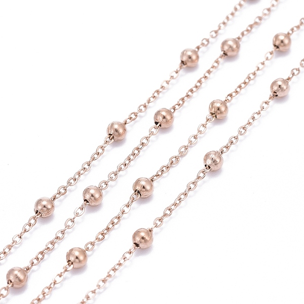PandaHall Ion Plating(IP) 304 Stainless Steel Cable Chains, with 304 Stainless Steel Beads, Soldered, with Spool, Rose Gold, Link...
PandaHall Ion Plating(IP) 304 Stainless Steel Cable Chains, with 304 Stainless Steel Beads, Soldered, with Spool, Rose Gold, Link...