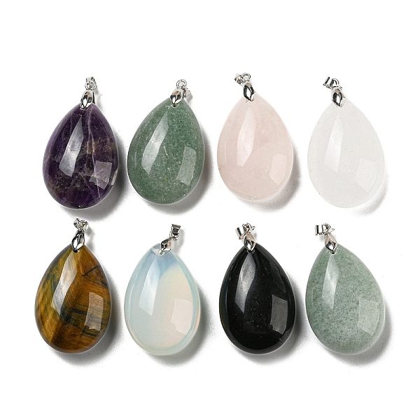 PandaHall Natural & Synthetic Mixed Gemstone Pendants, Teardrop Charms, with Rack Plating Platinum Plated Brass Pinch Bails, Lead Free &...
PandaHall Natural & Synthetic Mixed Gemstone Pendants, Teardrop Charms, with Rack Plating Platinum Plated Brass Pinch Bails, Lead Free &...