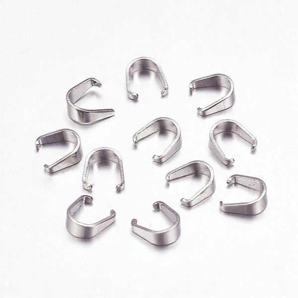 PandaHall 304 Stainless Steel Snap on Bails, Stainless Steel Color, 5.5x5x2.5mm 304 Stainless Steel
PandaHall 304 Stainless Steel Snap on Bails, Stainless Steel Color, 5.5x5x2.5mm 304 Stainless Steel