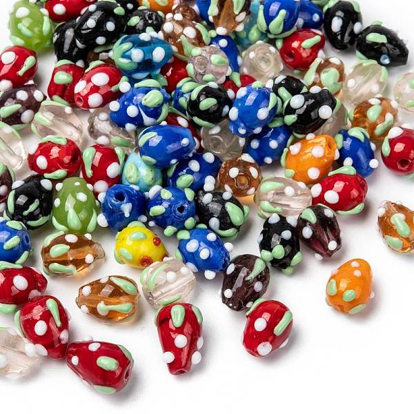 PandaHall Handmade Lampwork 3D Strawberry Beads, Mixed Color, 10~13x8~10mm, Hole: 2mm Lampwork Fruit Multicolor
PandaHall Handmade Lampwork 3D Strawberry Beads, Mixed Color, 10~13x8~10mm, Hole: 2mm Lampwork Fruit Multicolor