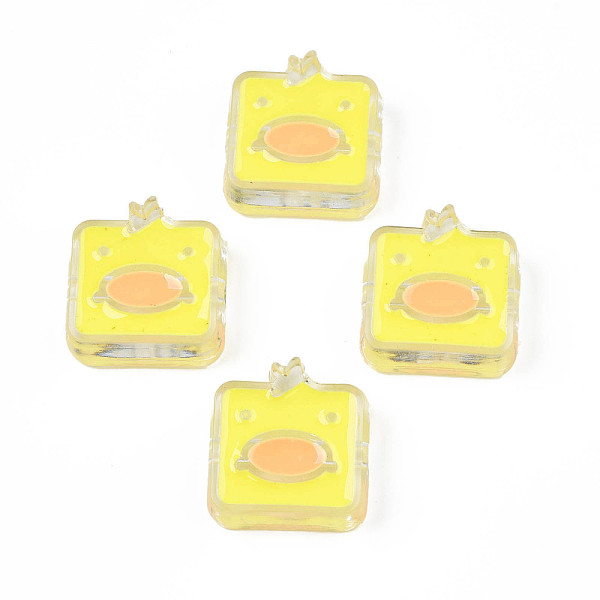 PandaHall Transparent Acrylic Beads, with Enamel, Square with Duck, Champagne Yellow, 24x23x8mm, Hole: 3mm Acrylic Square
PandaHall Transparent Acrylic Beads, with Enamel, Square with Duck, Champagne Yellow, 24x23x8mm, Hole: 3mm Acrylic Square