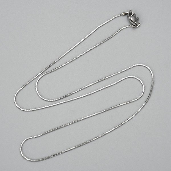 PandaHall 304 Stainless Steel Square Snake Chains Necklaces, with Lobster Claw Clasps, Stainless Steel Color, 17.3 inch(44cm), 1.5mm 304...
PandaHall 304 Stainless Steel Square Snake Chains Necklaces, with Lobster Claw Clasps, Stainless Steel Color, 17.3 inch(44cm), 1.5mm 304...