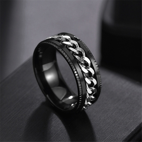 PandaHall Stainless Steel Chains Rotating Finger Ring, Fidget Spinner Ring for Calming Worry Meditation, Stainless Steel Color, US Size 11...
PandaHall Stainless Steel Chains Rotating Finger Ring, Fidget Spinner Ring for Calming Worry Meditation, Stainless Steel Color, US Size 11...