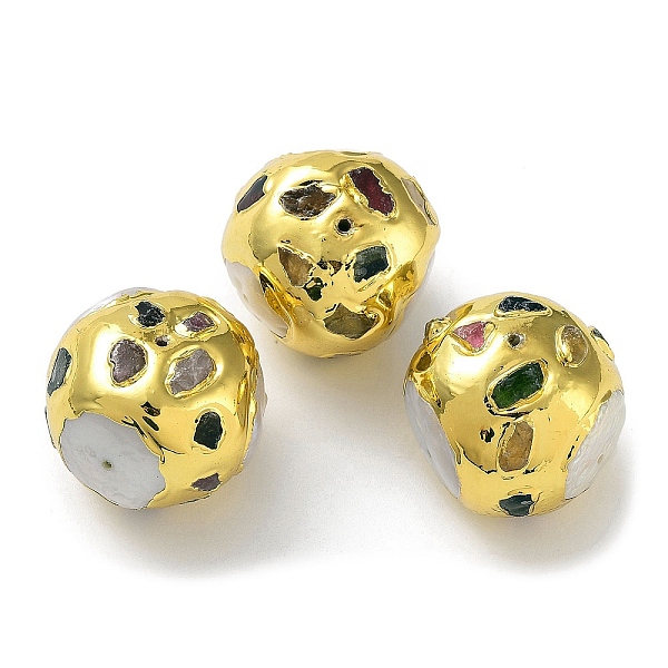 PandaHall Natural Dyed White Jade Beads, with Rack Plating Golden Tone Brass Findings and Natural Keshi Pearl, Long-Lasting Plated, Round...
PandaHall Natural Dyed White Jade Beads, with Rack Plating Golden Tone Brass Findings and Natural Keshi Pearl, Long-Lasting Plated, Round...