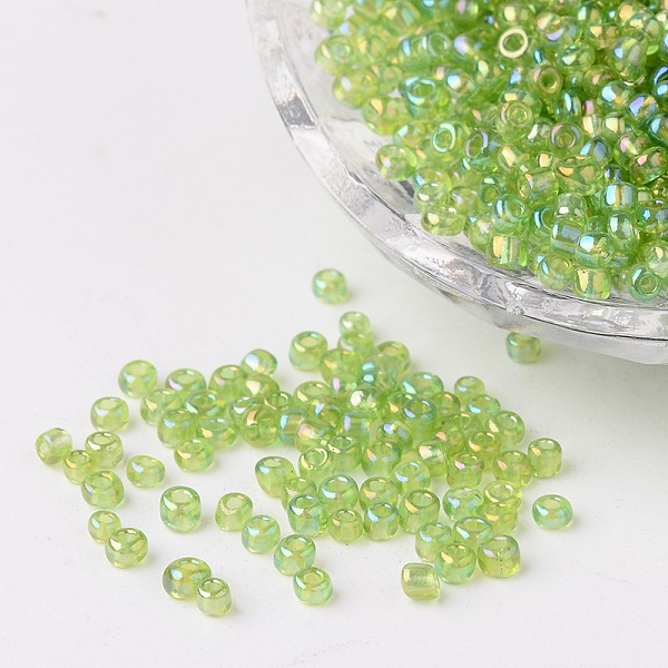 PandaHall Round Trans. Colors Rainbow Glass Seed Beads, Green Yellow, Size: about 3mm in diameter, hole: 1mm, about 1102pcs/50g Glass Green
PandaHall Round Trans. Colors Rainbow Glass Seed Beads, Green Yellow, Size: about 3mm in diameter, hole: 1mm, about 1102pcs/50g Glass Green