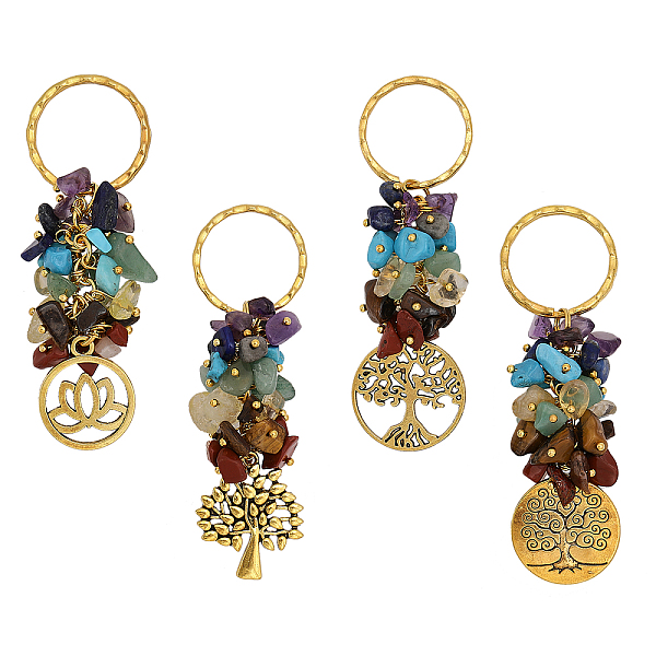 PandaHall CHGCRAFT 4Pcs 4 Style Chakra Natural Gemstone Chip Pendant Keychain, with Iron Findings and Alloy Pendants, Tree of Life & Lotus...
PandaHall CHGCRAFT 4Pcs 4 Style Chakra Natural Gemstone Chip Pendant Keychain, with Iron Findings and Alloy Pendants, Tree of Life & Lotus...