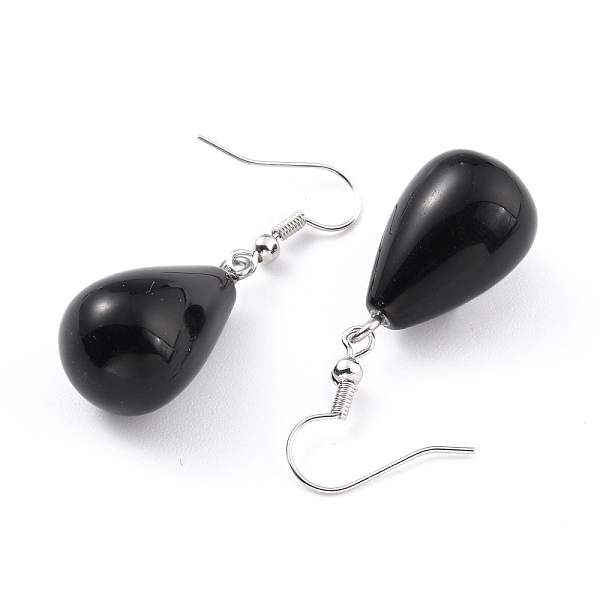 PandaHall Natural Black Onyx Dangle Earrings, with Brass Earring Hooks, Drop, Platinum, 43mm, Pin: 0.5mm Black Onyx
PandaHall Natural Black Onyx Dangle Earrings, with Brass Earring Hooks, Drop, Platinum, 43mm, Pin: 0.5mm Black Onyx