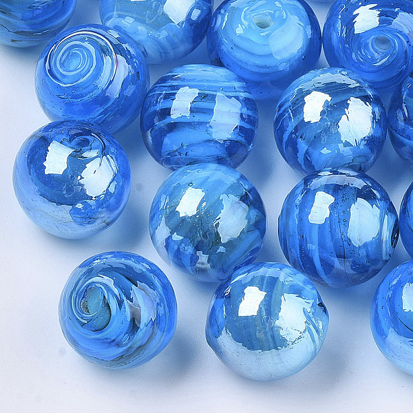 PandaHall Handmade Lampwork Beads, Pearlized, Round, Deep Sky Blue, 14mm, Hole: 1.5mm Lampwork Round
PandaHall Handmade Lampwork Beads, Pearlized, Round, Deep Sky Blue, 14mm, Hole: 1.5mm Lampwork Round