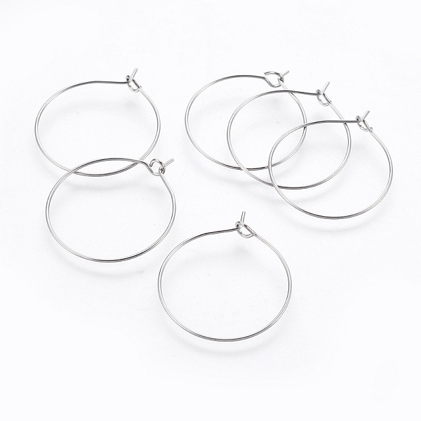 PandaHall 316 Surgical Stainless Steel Hoop Earring Findings, Wine Glass Charms Findings, Stainless Steel Color, 20 Gauge...
PandaHall 316 Surgical Stainless Steel Hoop Earring Findings, Wine Glass Charms Findings, Stainless Steel Color, 20 Gauge...