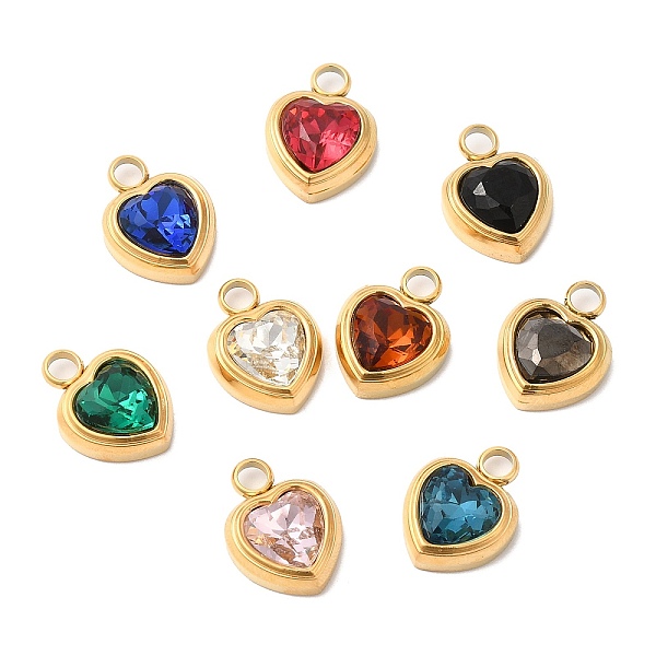 PandaHall Ion Plating(IP) 304 Glass Charms, with Glass, Heart, Real 14K Gold Plated, Mixed Color, 16x12x6mm, Hole: 3mm Stainless Steel+Glass..., Multicolor
PandaHall Ion Plating(IP) 304 Glass Charms, with Glass, Heart, Real 14K Gold Plated, Mixed Color, 16x12x6mm, Hole: 3mm Stainless Steel+Glass..., Multicolor