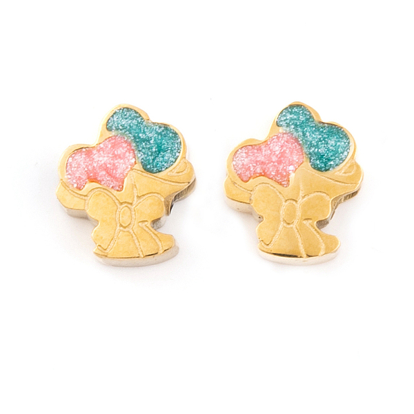 PandaHall Ion Plating(IP) 304 Stainless Steel Beads, with Enamel, Bouquet with Bowknot, Real 18K Gold Plated, 8x7x3.5mm, Hole: 2mm Stainless...
PandaHall Ion Plating(IP) 304 Stainless Steel Beads, with Enamel, Bouquet with Bowknot, Real 18K Gold Plated, 8x7x3.5mm, Hole: 2mm Stainless...