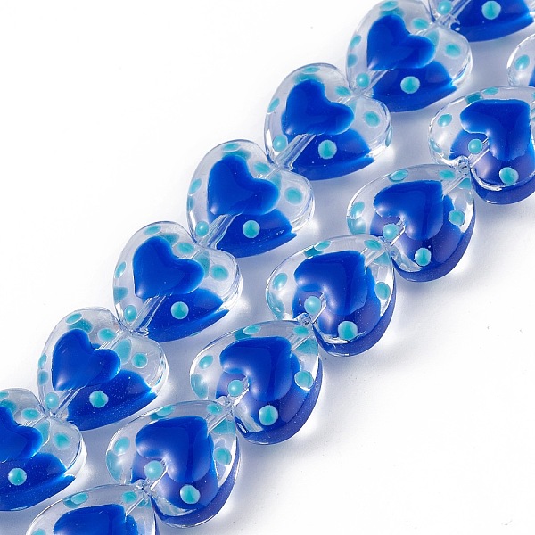 PandaHall Handmade Lampwork Beads Strands, with Enamel, Heart, Blue, 12x12.5x7mm, Hole: 1mm, about 30pcs/strand, 13.39 inch(34cm) Lampwork...
PandaHall Handmade Lampwork Beads Strands, with Enamel, Heart, Blue, 12x12.5x7mm, Hole: 1mm, about 30pcs/strand, 13.39 inch(34cm) Lampwork...