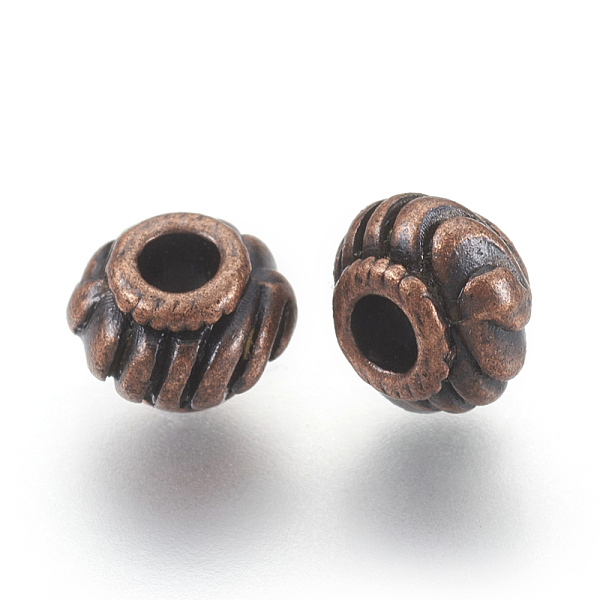 PandaHall Tibetan Style Alloy Spacer Beads, Lead Free & Nickel Free, Rondelle, Red Copper, 6x4mm, Hole: 2mm Alloy Rondelle
PandaHall Tibetan Style Alloy Spacer Beads, Lead Free & Nickel Free, Rondelle, Red Copper, 6x4mm, Hole: 2mm Alloy Rondelle