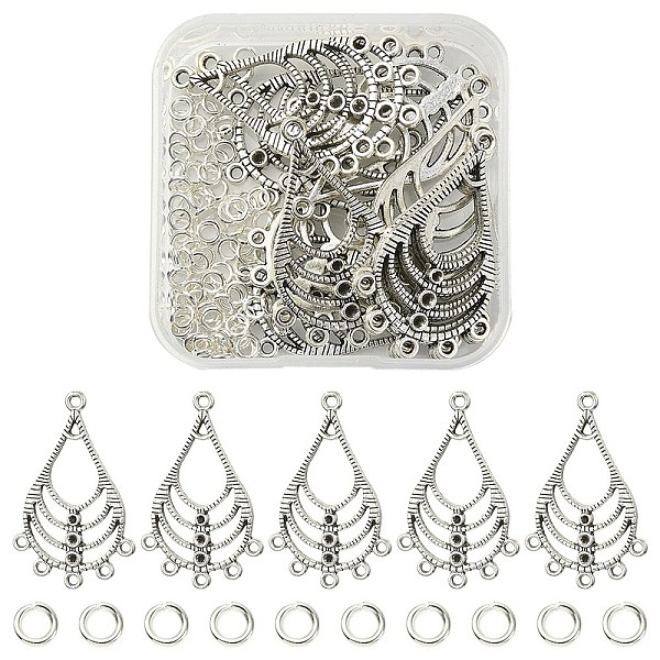 PandaHall 20Pcs Tibetan Style Alloy Rhinestone Connector Settings, Teardrop Chandelier Component Link with 100Pcs Brass Jump Rings, Antique...
PandaHall 20Pcs Tibetan Style Alloy Rhinestone Connector Settings, Teardrop Chandelier Component Link with 100Pcs Brass Jump Rings, Antique...