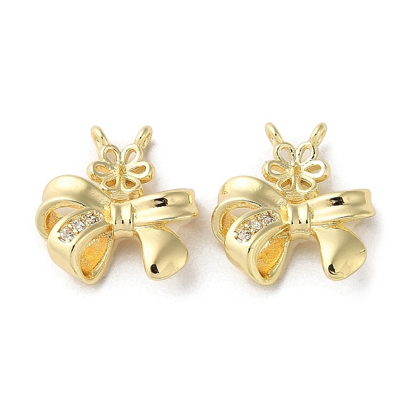 PandaHall Brass Micro Pave Cubic Zirconia Pendants, Bowknot with Flower Charm, Real 18K Gold Plated, 14.5x13x4.5mm, Hole: 1mm Brass+Cubic..., Clear
PandaHall Brass Micro Pave Cubic Zirconia Pendants, Bowknot with Flower Charm, Real 18K Gold Plated, 14.5x13x4.5mm, Hole: 1mm Brass+Cubic..., Clear