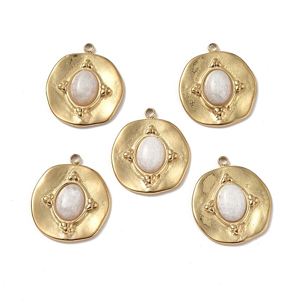 PandaHall Vacuum Plating 201 Stainless Steel Natural White Jade Pendants, Real 18K Gold Plated, Wave Flat Round Charms, 19.5x16.5x4mm, Hole...
PandaHall Vacuum Plating 201 Stainless Steel Natural White Jade Pendants, Real 18K Gold Plated, Wave Flat Round Charms, 19.5x16.5x4mm, Hole...