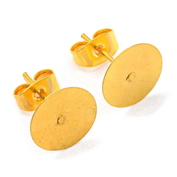 PandaHall Iron Stud Earring Findings, Flat Round Earring Pads with Butterfly Earring Back, Golden, 10mm, 100pcs/bag Iron Round
PandaHall Iron Stud Earring Findings, Flat Round Earring Pads with Butterfly Earring Back, Golden, 10mm, 100pcs/bag Iron Round