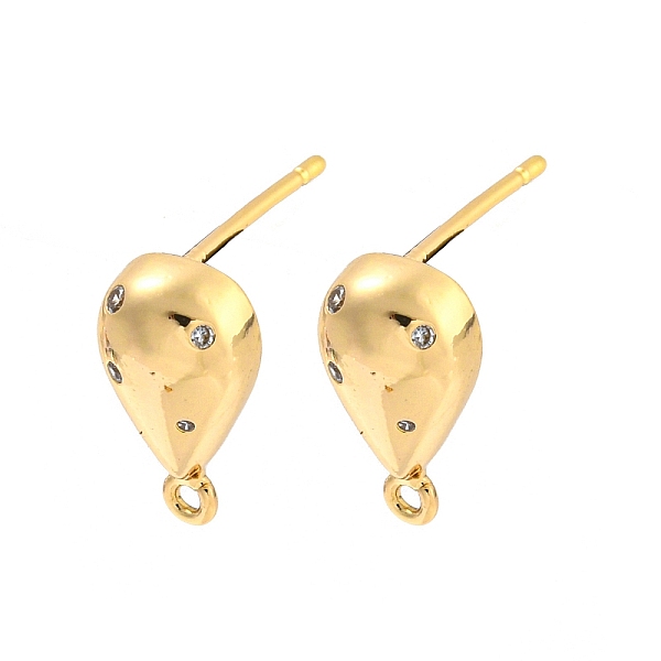 PandaHall Brass Micro Pave Cubic Zirconia Stud Earring Finding, Teardrop, Light Gold, 12.5x6.5mm, Hole: 1mm, Pin: 12x0.8mm Brass+Cubic..., Clear
PandaHall Brass Micro Pave Cubic Zirconia Stud Earring Finding, Teardrop, Light Gold, 12.5x6.5mm, Hole: 1mm, Pin: 12x0.8mm Brass+Cubic..., Clear