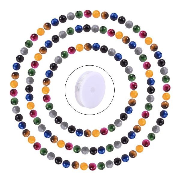 PandaHall DIY Bracelet Making Kits, 140Pcs 6mm Round Natural Eagle Eye & Tiger Eye Beads, Elastic Crystal Thread, Mixed Color, Beads: 140pcs..., Multicolor
PandaHall DIY Bracelet Making Kits, 140Pcs 6mm Round Natural Eagle Eye & Tiger Eye Beads, Elastic Crystal Thread, Mixed Color, Beads: 140pcs..., Multicolor
