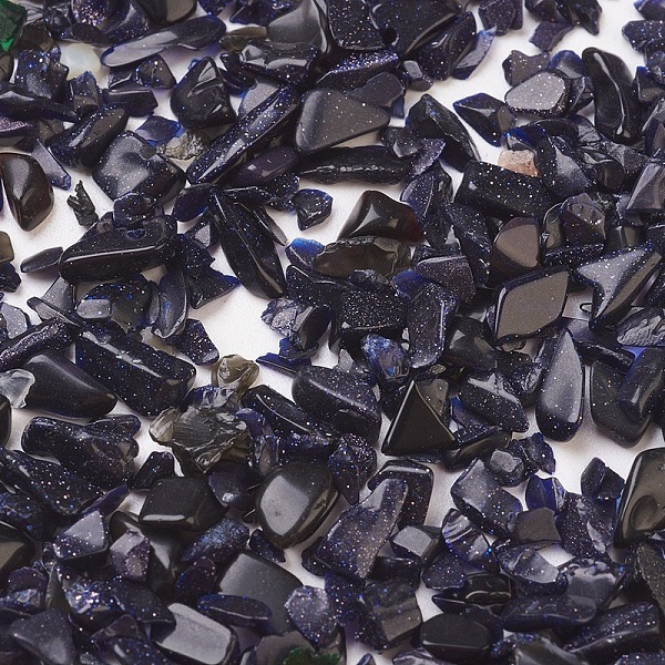 PandaHall Synthetic Blue Goldstone & Black Obsidian Beads, No Hole/Undrilled, Chip, 2~6x1.5~4.5x0.5~2mm, about 15620pcs/500g Blue Goldstone...
PandaHall Synthetic Blue Goldstone & Black Obsidian Beads, No Hole/Undrilled, Chip, 2~6x1.5~4.5x0.5~2mm, about 15620pcs/500g Blue Goldstone...