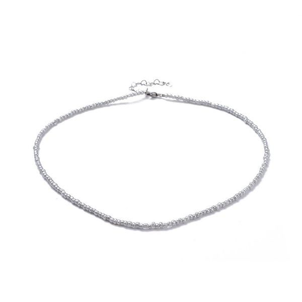 PandaHall Glass Seed Beaded Necklaces, with Brass Crimp Beads and 304 Stainless Steel Lobster Claw Clasps, Gray, 18.3 inch(46.5cm) Glass...
PandaHall Glass Seed Beaded Necklaces, with Brass Crimp Beads and 304 Stainless Steel Lobster Claw Clasps, Gray, 18.3 inch(46.5cm) Glass...