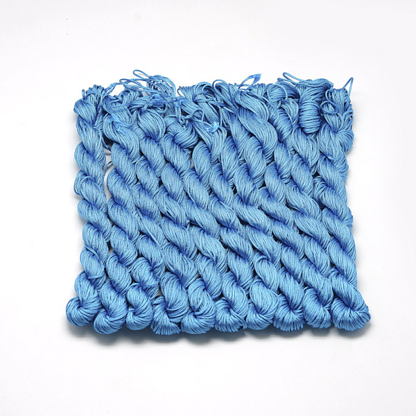 PandaHall Braided Polyester Cords, Dodger Blue, 1mm, about 28.43 yards(26m)/bundle, 10 bundles/bag Polyester Blue
PandaHall Braided Polyester Cords, Dodger Blue, 1mm, about 28.43 yards(26m)/bundle, 10 bundles/bag Polyester Blue