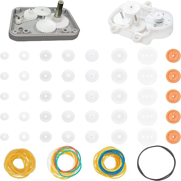 PandaHall Fingerinspire 1 Set DIY Children Toy Pulley Kits, Including Rubber Band, Plastic Gear, Mixed Color Plastic Mixed Shapes Multicolor
PandaHall Fingerinspire 1 Set DIY Children Toy Pulley Kits, Including Rubber Band, Plastic Gear, Mixed Color Plastic Mixed Shapes Multicolor