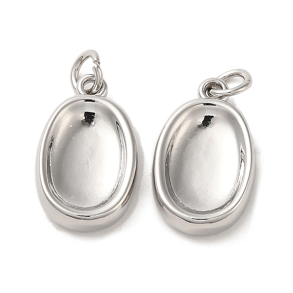 PandaHall Rack Plating Brass Pendants, Lead Free & Cadmium Free, Long-Lasting Plated, Oval Charms, Platinum, 18x11x4mm, Hole: 3mm Brass Oval
PandaHall Rack Plating Brass Pendants, Lead Free & Cadmium Free, Long-Lasting Plated, Oval Charms, Platinum, 18x11x4mm, Hole: 3mm Brass Oval