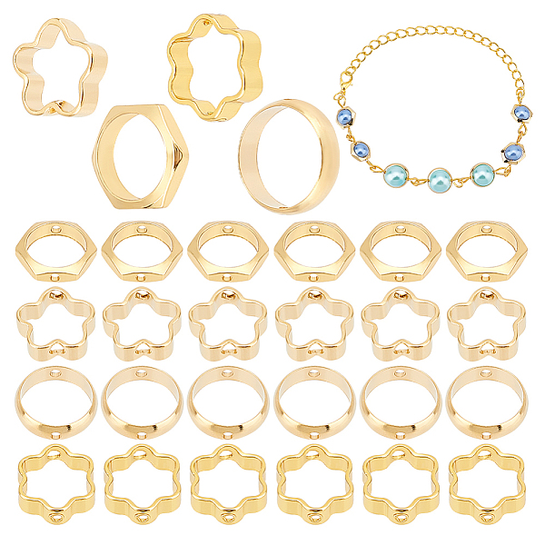PandaHall HOBBIESAY 60Pcs 4 Style Brass Beads Frames, Long-Lasting Plated, Hexagon & Flower & Round Ring, Real 24K Gold Plated...
PandaHall HOBBIESAY 60Pcs 4 Style Brass Beads Frames, Long-Lasting Plated, Hexagon & Flower & Round Ring, Real 24K Gold Plated...