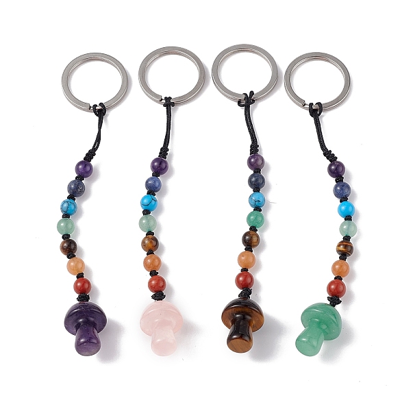 PandaHall 7 Chakra Gemstone Beads Keychain, Mushroom Charm Keychain for Women Men Hanging Car Bag Charms, 13.3cm Mixed Stone Mushroom
PandaHall 7 Chakra Gemstone Beads Keychain, Mushroom Charm Keychain for Women Men Hanging Car Bag Charms, 13.3cm Mixed Stone Mushroom