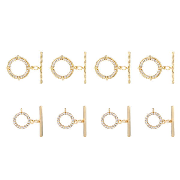 PandaHall DICOSMETIC 8 Sets 2 Styles Brass Micro Pave Clear Cubic Zirconia Toggle Clasps, Ring, Real 18K Gold Plated, Bar: 21.5~24x4x2mm...
PandaHall DICOSMETIC 8 Sets 2 Styles Brass Micro Pave Clear Cubic Zirconia Toggle Clasps, Ring, Real 18K Gold Plated, Bar: 21.5~24x4x2mm...