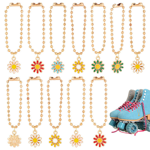 PandaHall Flower Alloy Enamel Pendant Decoration, with Iron Ball Chains, Mixed Color, 59mm, 12pcs/set Alloy+Enamel Flower Multicolor
PandaHall Flower Alloy Enamel Pendant Decoration, with Iron Ball Chains, Mixed Color, 59mm, 12pcs/set Alloy+Enamel Flower Multicolor