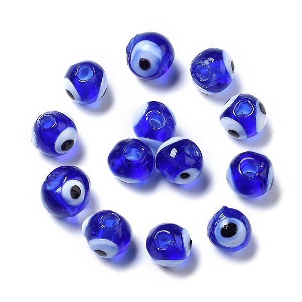 PandaHall Handmade Lampwork Beads, Evil Eye, Blue, 8mm, Hole: 2mm Lampwork Evil Eye Blue
PandaHall Handmade Lampwork Beads, Evil Eye, Blue, 8mm, Hole: 2mm Lampwork Evil Eye Blue